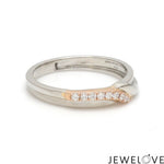 Load image into Gallery viewer, Platinum Love Bands with Rose Gold &amp; Diamonds JL PT 1438
