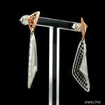 Load image into Gallery viewer, Evara Platinum Rose Gold Diamonds Earrings for Women JL PT E 311   Jewelove.US
