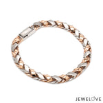 Load image into Gallery viewer, 6.5mm Platinum &amp; Gold Bracelet for Men JL PTB 641-RG-A
