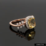 Load image into Gallery viewer, 1.75cts. Yellow Sapphire 18K Rose Gold Diamond Ring for Women JL AU 1356R   Jewelove
