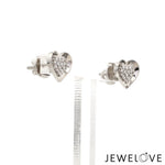 Load image into Gallery viewer, Evara Platinum Diamond Heart Earrings JL PT E 326   Jewelove.US
