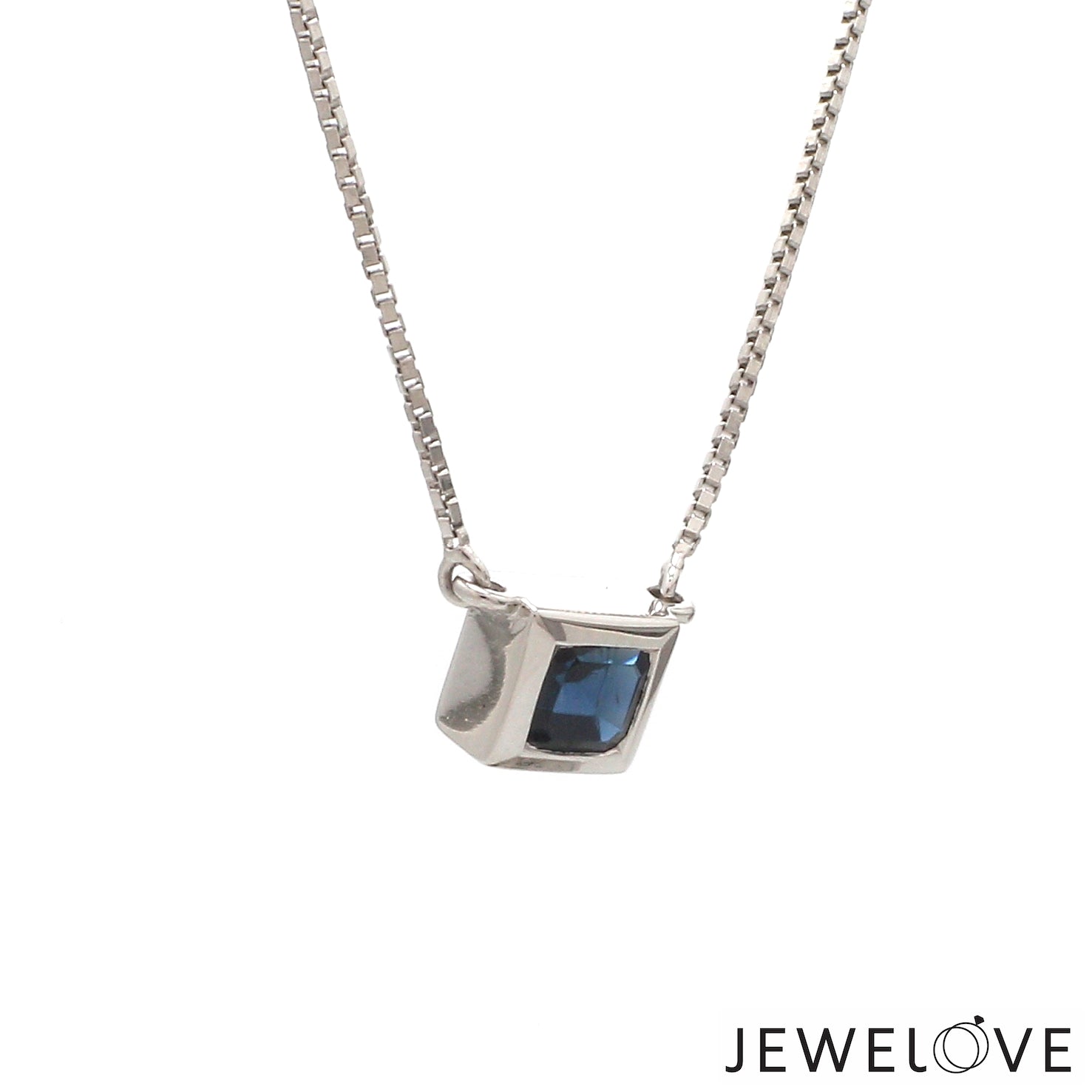 Blue Sapphire Pendant in Platinum JL PT P 317