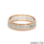 Load image into Gallery viewer, Platinum Love Bands with Rose Gold Ring JL PT 1408
