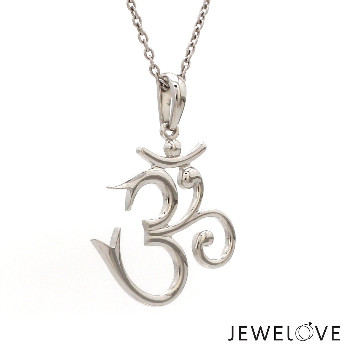Plain Platinum Om Pendant JL PT OM-3