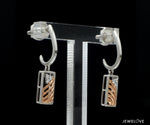 Load image into Gallery viewer, Evara Platinum Rose Gold Diamonds Earrings for Women JL PT E 314   Jewelove.US
