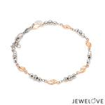 Load image into Gallery viewer, Designer Platinum &amp; Rose gold Bracelet with Diamond Cut Balls JL PTB 1214   Jewelove.US
