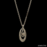 Load image into Gallery viewer, Platinum with Diamond Pendant Set for Women JL PT P 2444
