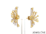 Load image into Gallery viewer, 18K Yellow Gold Earrings with Natural Fancy Yellow &amp; White Diamonds JL AU E 102
