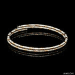 Load image into Gallery viewer, Japanese 2-row Platinum &amp; Rose Gold Bracelet for Women with Diamond Cut Balls JL PTB 1227
