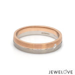 Load image into Gallery viewer, Platinum &amp; 18K Rose Gold Diamond Ring for Men JL PT 1433
