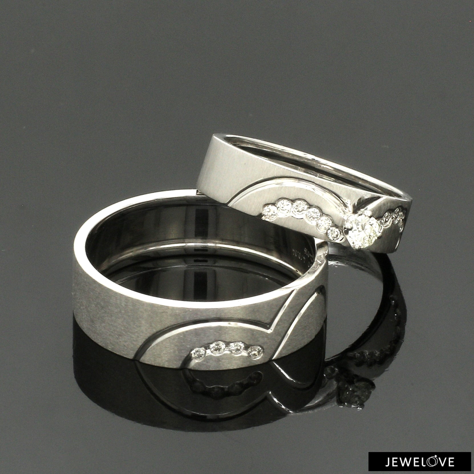 Platinum Diamond Couple Love Bands JL PT 1403