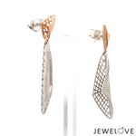 Load image into Gallery viewer, Evara Platinum Rose Gold Diamonds Earrings for Women JL PT E 311   Jewelove.US
