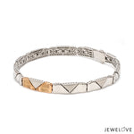 Load image into Gallery viewer, 6.75mm Platinum Rose Gold Bracelet for Men JL PTB 1455
