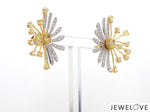 Load image into Gallery viewer, 18K Yellow Gold Earrings with Natural Fancy Yellow &amp; White Diamonds JL AU E 102
