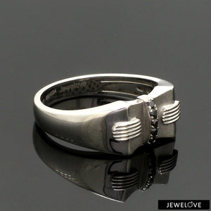 Men of Platinum | Platinum Black Diamond Ring for Men JL PT 1355-A   Jewelove.US