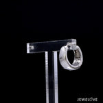 Load image into Gallery viewer, Plain Platinum Earring Bali for Men JL PT E 370

