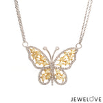 Load image into Gallery viewer, Natural Fancy Color Yellow Diamond Butterfly Pendant Chain for Women JL AU YD 101   Jewelove.US
