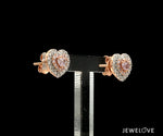 Load image into Gallery viewer, 18K Rose Gold Heart Earrings with Pink &amp; White Diamond JL AU PD 102   Jewelove.US

