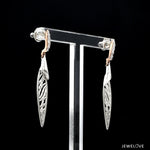 Load image into Gallery viewer, Platinum Rose Gold Diamond Earrings for Women JL PT E 347
