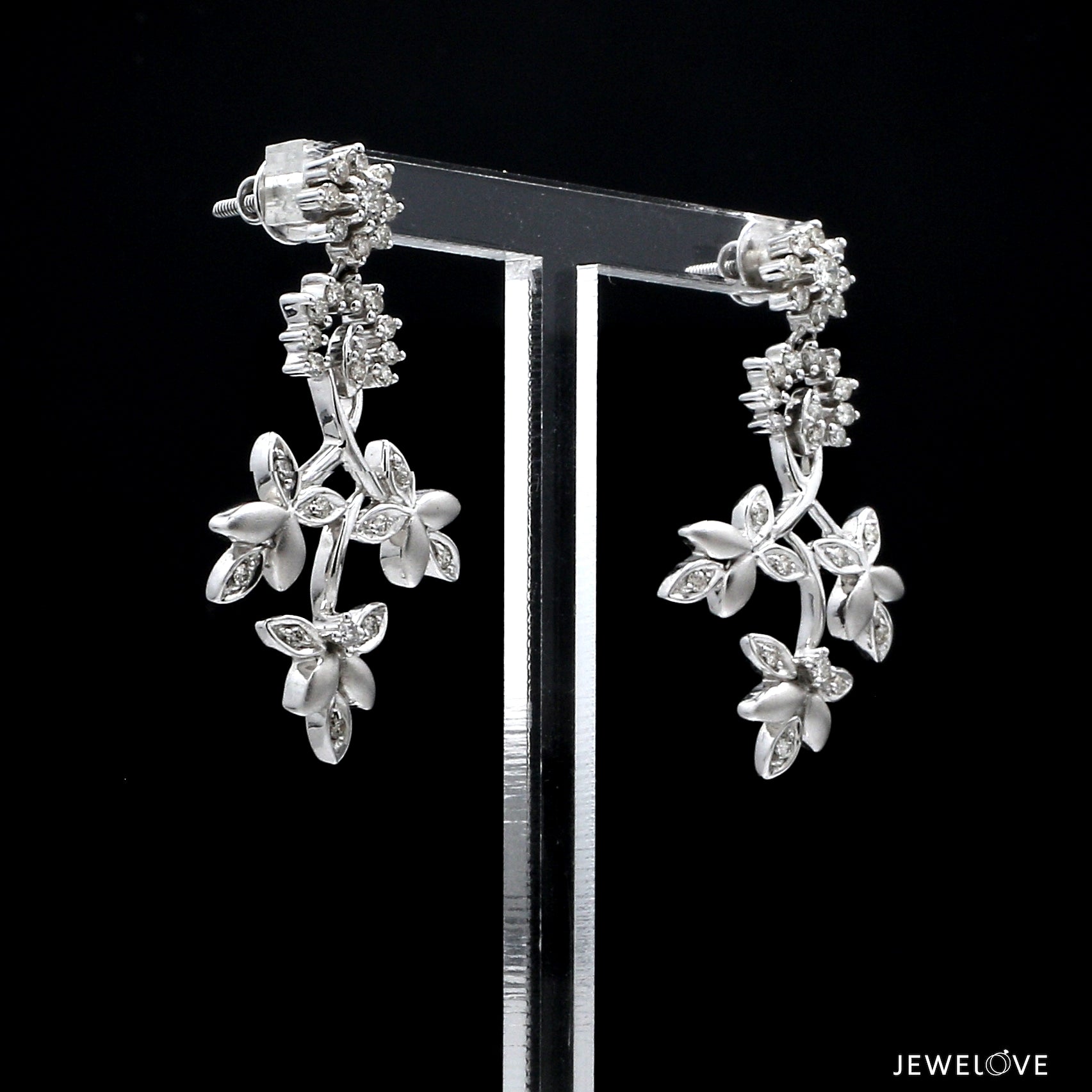 Designer Platinum Diamond Earrings for Women JL PT E 343