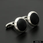 Load image into Gallery viewer, Platinum Cufflinks with Black Stone for Men JL PT C 02   Jewelove
