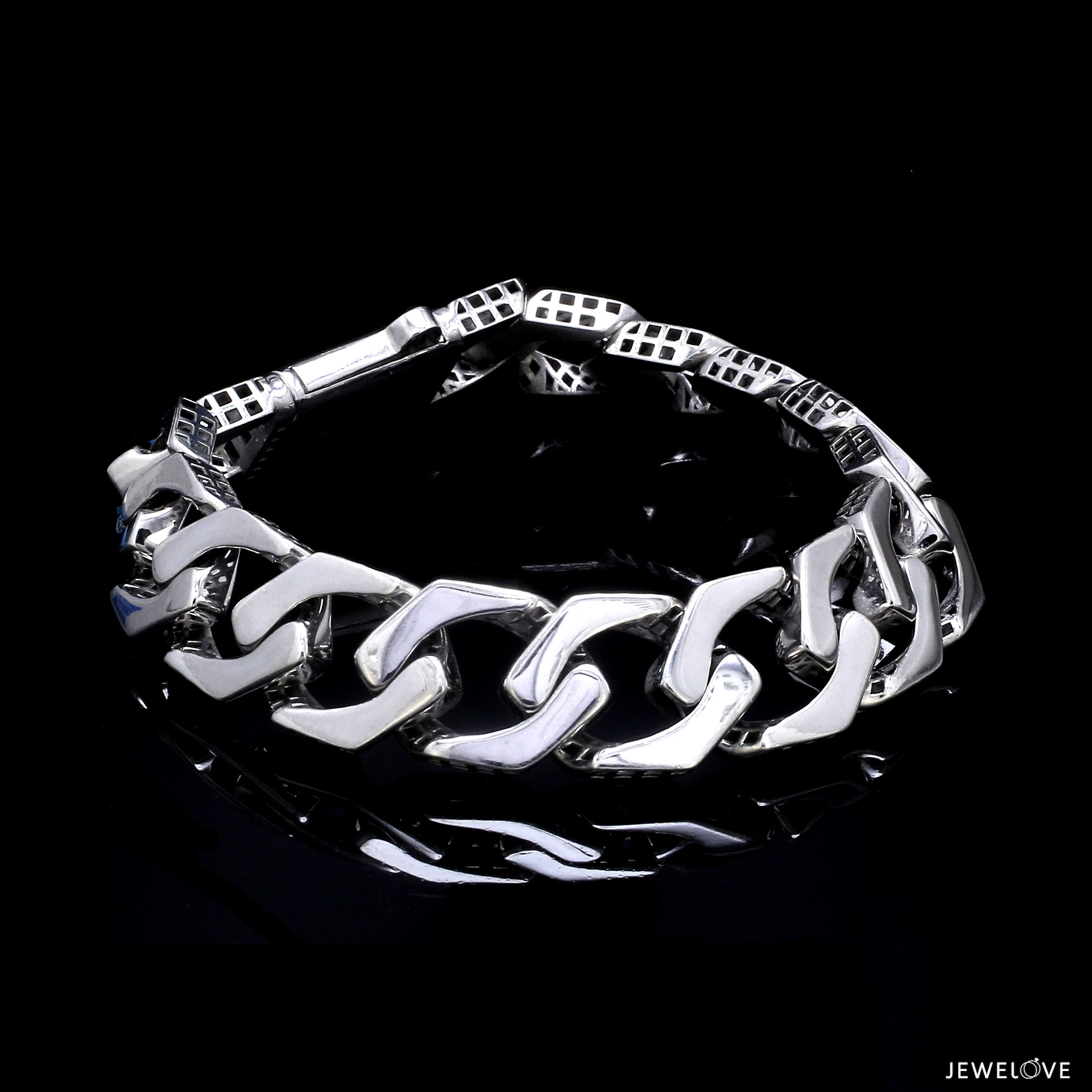 Men of Platinum | 14mm Double Side Heavy Bracelet for Men JL PTB 1379