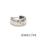 Load image into Gallery viewer, Plain Platinum Earring Bali for Men JL PT E 370
