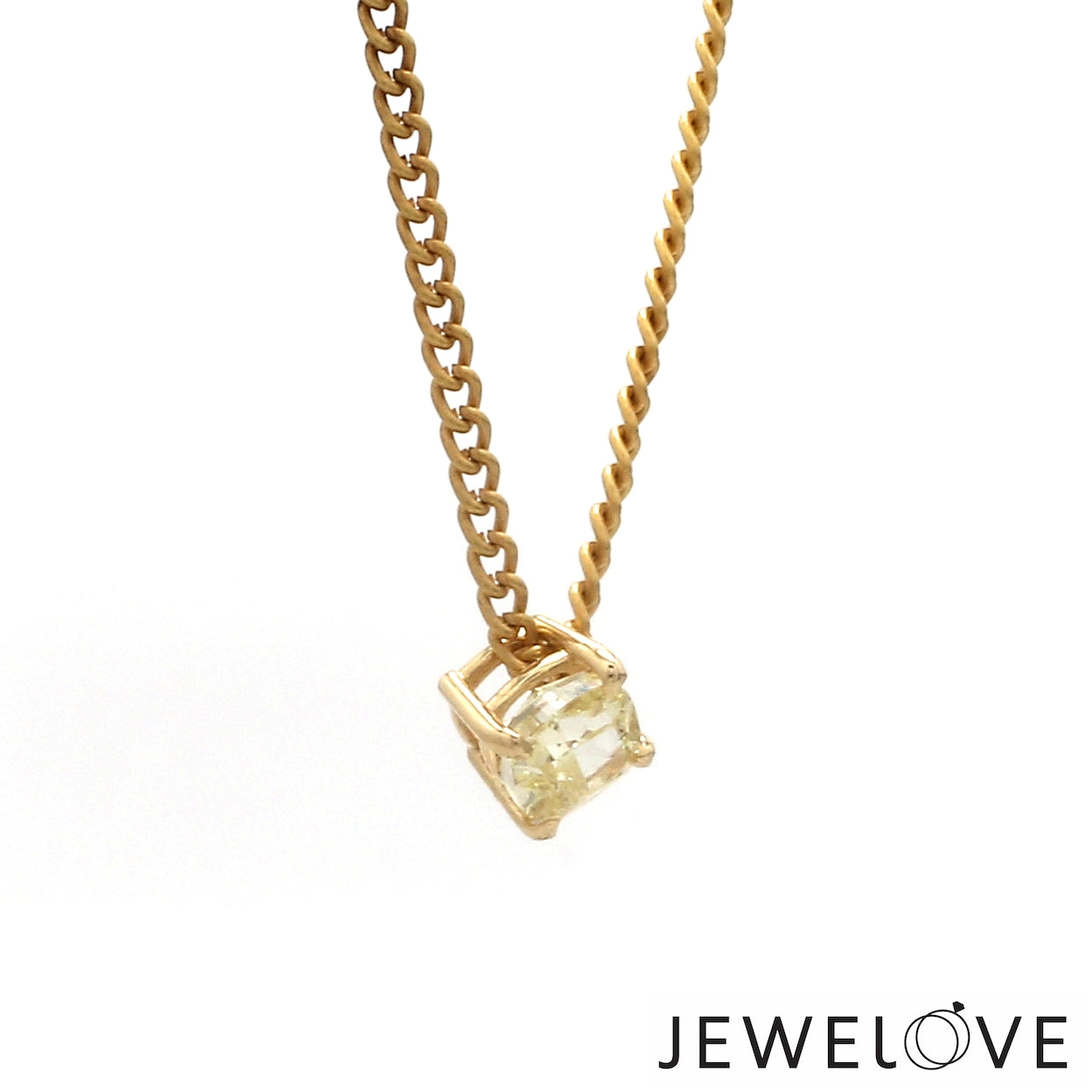 18K Yellow Gold Pendant with Natural Fancy Intense Yellow Diamonds JL AU P 101