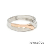 Load image into Gallery viewer, Platinum Love Bands with Rose Gold &amp; Diamonds JL PT 1438
