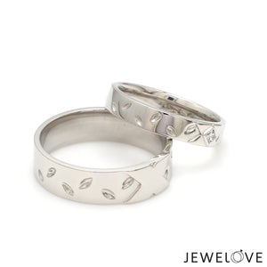 Designer Platinum  Princess Diamond Cut Couple Ring JL PT CB 87