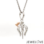 Load image into Gallery viewer, Plain Platinum Rose Gold Shiv Ji Trishul Pendant JL PT P Trishul-RG
