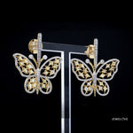 Load image into Gallery viewer, Natural Fancy Color Yellow Diamond Butterfly Pendant Chain Set for Women JL AU PE YD 101
