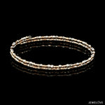 Load image into Gallery viewer, Unique 2-Row Japanese Platinum &amp; Rose Gold Bracelet for Women JL PTB 774
