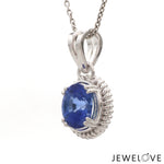 Load image into Gallery viewer, Designer Platinum Pendant with Blue Sapphire JL PT P 321   Jewelove.US
