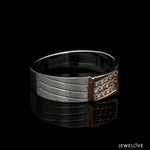 Load image into Gallery viewer, Parallel Paths Platinum Couple Rings with Rose Gold &amp; Diamonds JL PT 966
