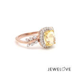 Load image into Gallery viewer, 1.75cts. Yellow Sapphire 18K Rose Gold Diamond Ring for Women JL AU 1356R   Jewelove
