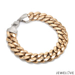 Load image into Gallery viewer, Men of Platinum | 13mm Platinum Rose Gold Double Side Bracelet for Men JL PTB 1336
