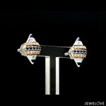 Load image into Gallery viewer, Evara Platinum Rose Diamonds Pendant Set with Blue Sapphire JL PT PE 366
