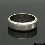 Load image into Gallery viewer, 7mm Designer Single Diamond Platinum Band for Men JL PT 475
