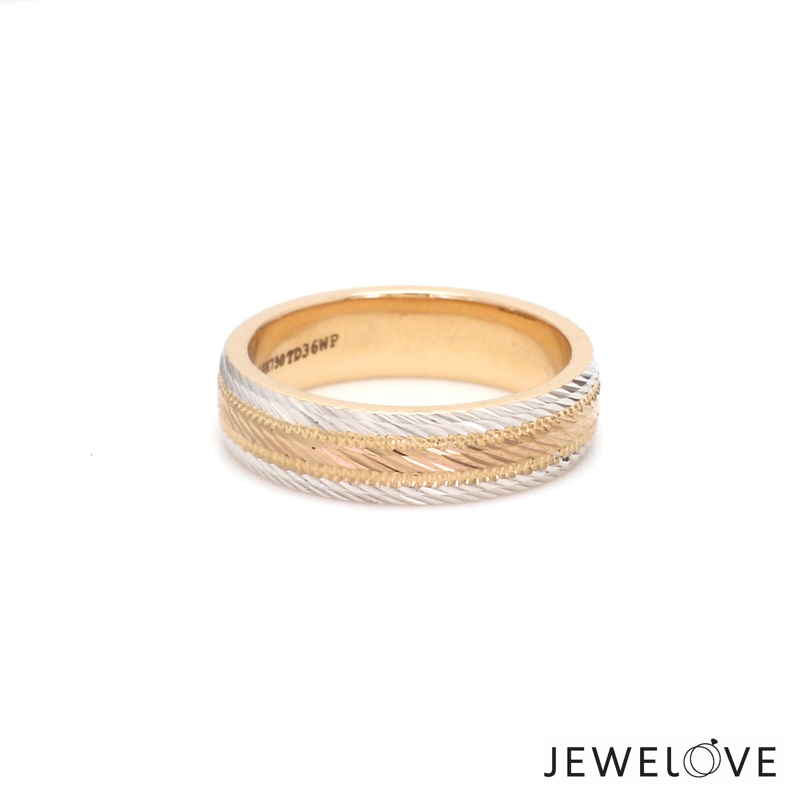 Designer 18K Triple Color Gold Unisex Ring JL AU 99   Jewelove.US