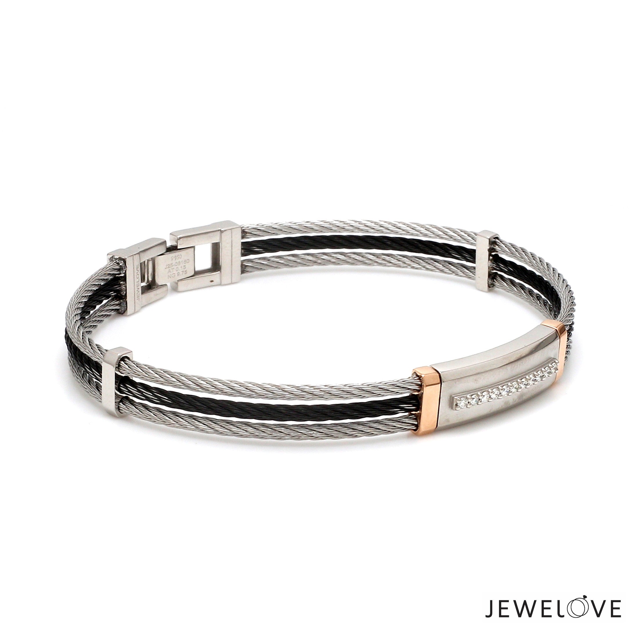 Men of Platinum | Diamond Rose Gold Bracelet for Men JL PTB 1309