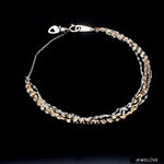 Load image into Gallery viewer, Japanese 5 Line Platinum &amp; Rose gold Fantasy Light Weight Adjustable Bracelet JL PTB 1369
