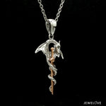 Load image into Gallery viewer, Platinum Rose Gold Dragon Unisex Pendant  JL PT P 361
