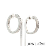 Load image into Gallery viewer, Platinum Bali Earrings with Diamonds  JL PT E 332   Jewelove
