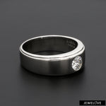 Load image into Gallery viewer, Classic Platinum Solitaire Love Bands SJ PTO 101 - Hi-Polish
