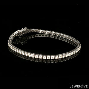 18-Pointer Diamond Tennis Bracelet 18K White Gold JL AU 755