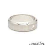 Load image into Gallery viewer, 7mm Designer Single Diamond Platinum Band for Men JL PT 475
