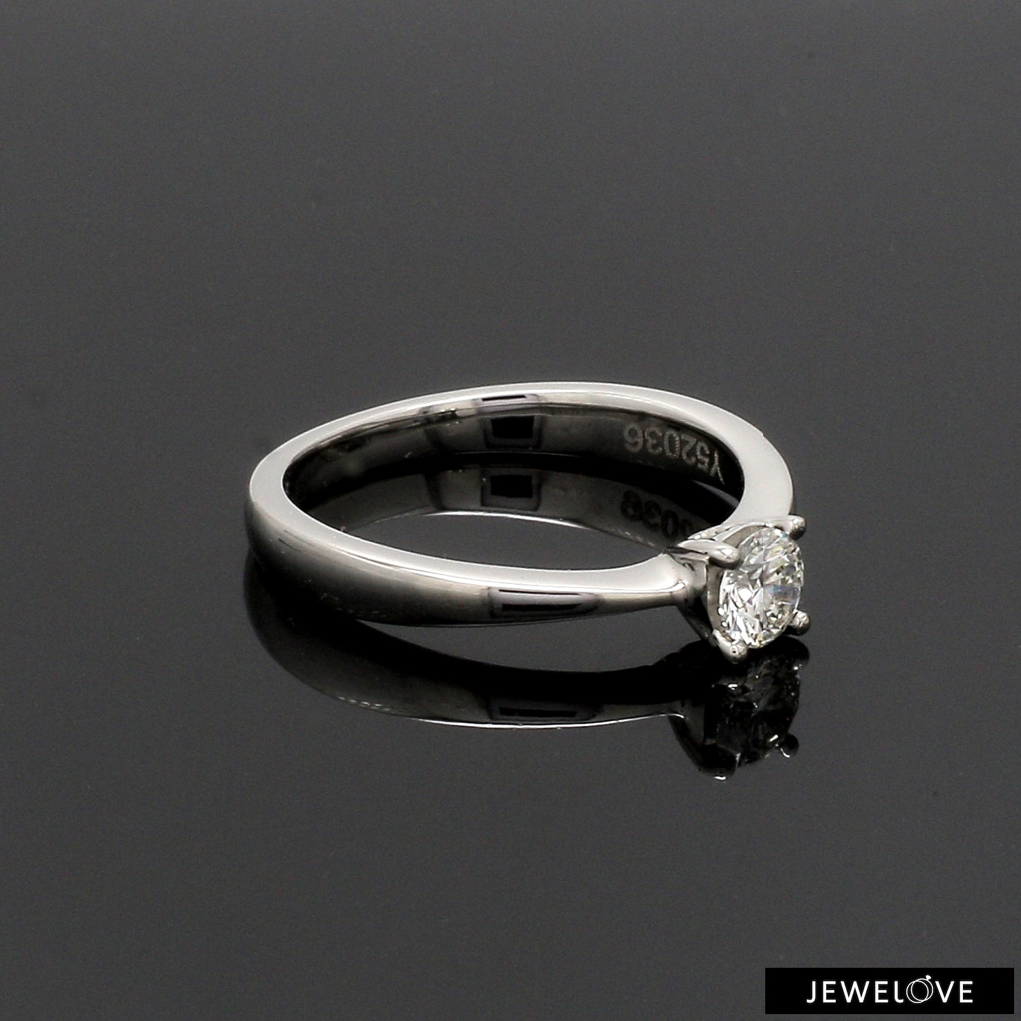 0.30 cts Solitaire Platinum Ring JL PT RS RD 117   Jewelove.US