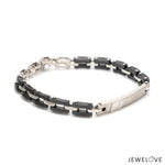 Load image into Gallery viewer, Men of Platinum | Black Stone Bracelet for Men JL PTB 1328
