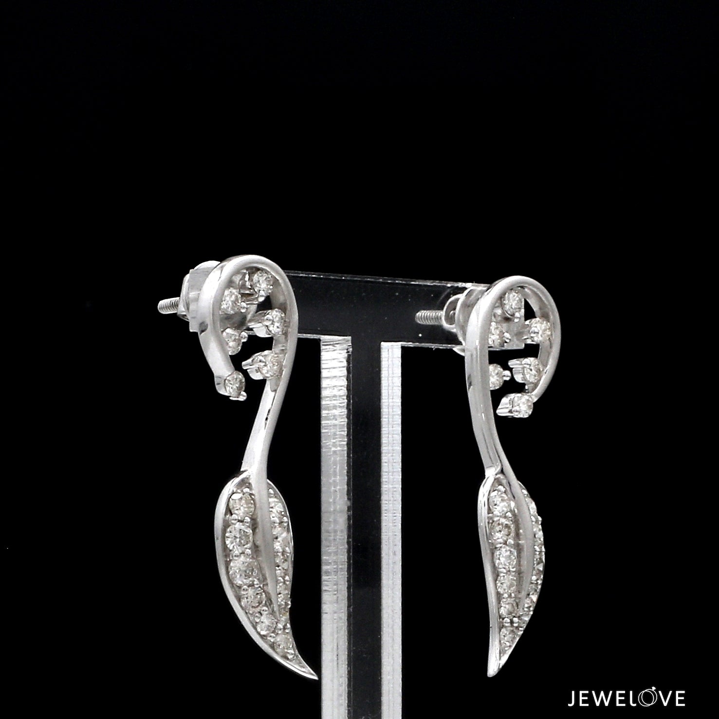 Designer Platinum Diamond Earrings for Women JL PT E 345